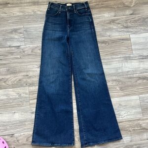 High waisted wide leg stretchy Mother denim
